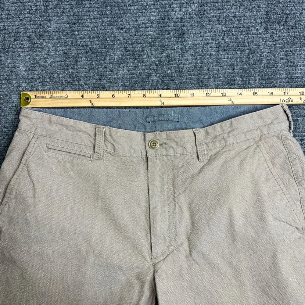 LL Bean Mens Standard Fit Chino Pants 34x30 Tan Cotton Khaki Textured 286396